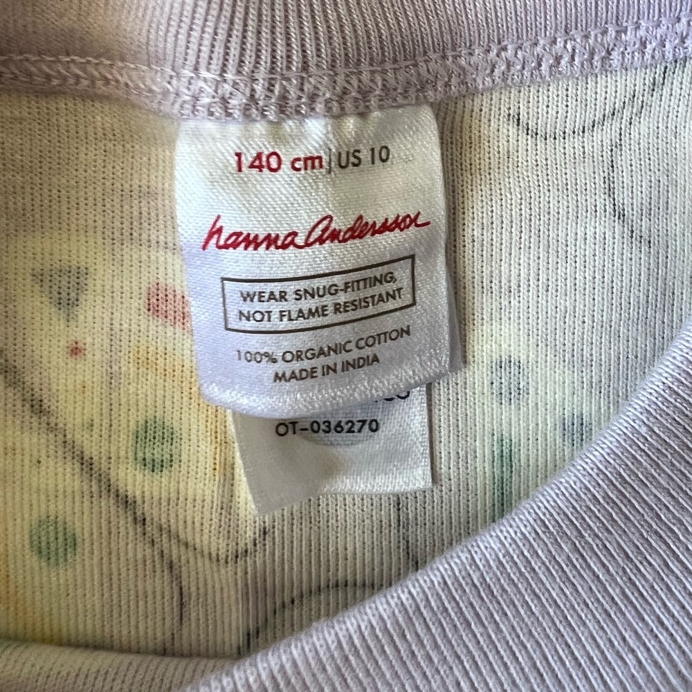 Hanna Andersson Girls Butterfly Pajama Set - Picture 2 of 3